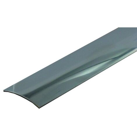 Barre de seuil adhésive DINAC 2,70 m Inox brossé/brillant 30 mm