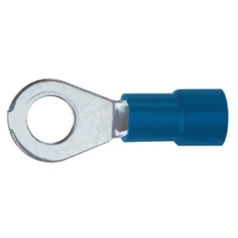 Cosses anneau à sertir pré-isolées PVC - Rouge - M6 - 0,5 - 1,5 - 100