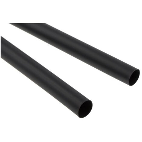 Gaine thermorétractable PLF100 - Longueur : 1 m - Diamètre avant rétreint : 6,4 mm - Coloris : noir - Conditionnement : 1 - KLAUKE (1/2)