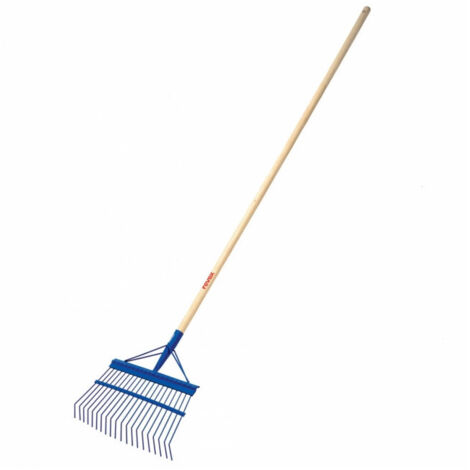 Râteau à gazon acier 20 dents avec manche bois - 48 cm - REVEX