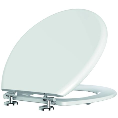 Siamp – Abattant WC double en bois blanc – Système de fixation rapide – Confort et esthétique pour salle de bain – Garantie 5 ans