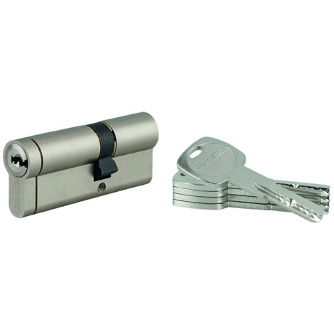 THIRARD - Cylindre double entrée Transit 1 UNIKEY (achetez-en plusieurs, ouvrez avec la même clé), 30x50mm, 5 clés, nickelé - THIRARD (1/5)