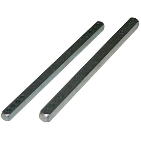 Duval – Tige carrée percée en acier zingué 120 mm – 4 trous pour montage sécurisé – Pour applications de construction – Usage professionnel