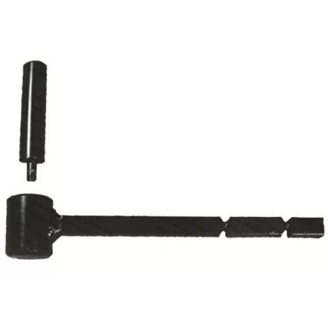 Gonds de portail Pierre - Fer carré D. 12 x 160 mm - Gonds D. 14 mm - Noir - Seau de 25 pcs