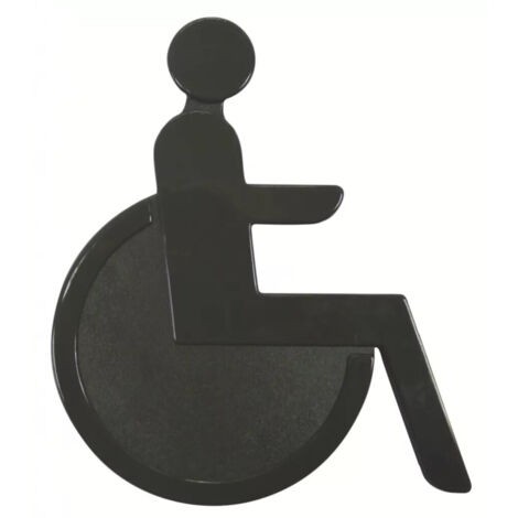 Pictogramme nylon - Handicapé - NY.PCT4 - L 113 x H 130 mm - Gris foncé 18