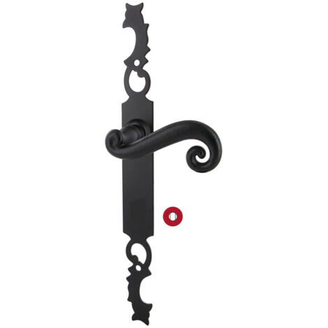 Ensemble de porte rustique Aquitaine 41 BOUVET Fer noir - Condamnation - 16408