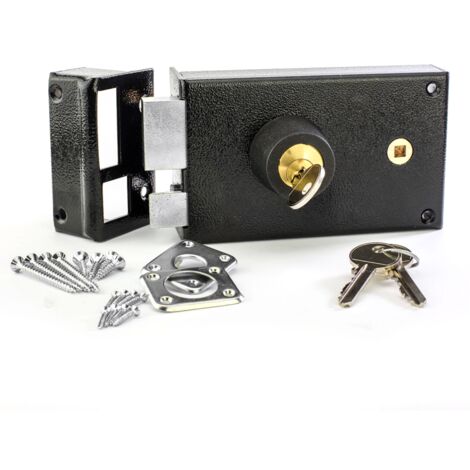 Serrure en applique cylindre rond Metalux - Gauche (1/3)