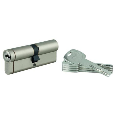 THIRARD - Cylindre double entrée Transit 1 UNIKEY (achetez-en plusieurs, ouvrez avec la même clé), 45x50mm, 5 clés, nickelé - THIRARD (1/5)