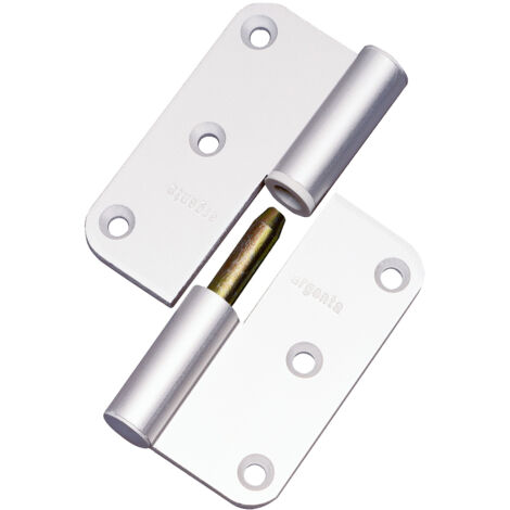 Paumelle aluminium blanc RAL9010 80x80mm droite - ARGENTA - 8080604