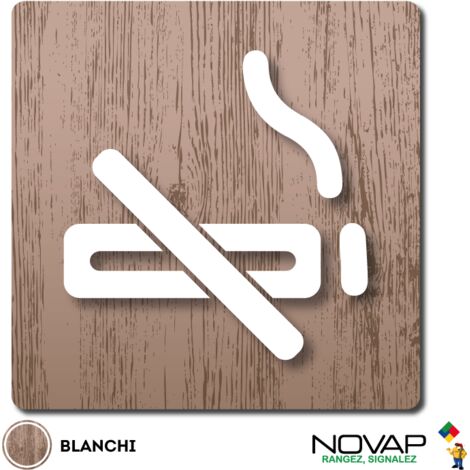 Pictogrammes plexiglas chêne blanchi Novap - Zone non fumeur (1/2)