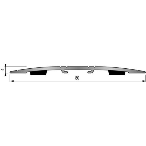 COUVRE JOINT SOL ADHESIF 80MM ALU LONGUEUR 3M00