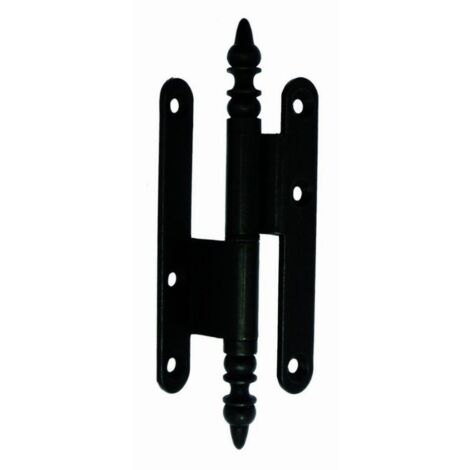Paumelle rustique contrecoudée acier BROS - 110x60x70 - noir - droite - 23ARD1165