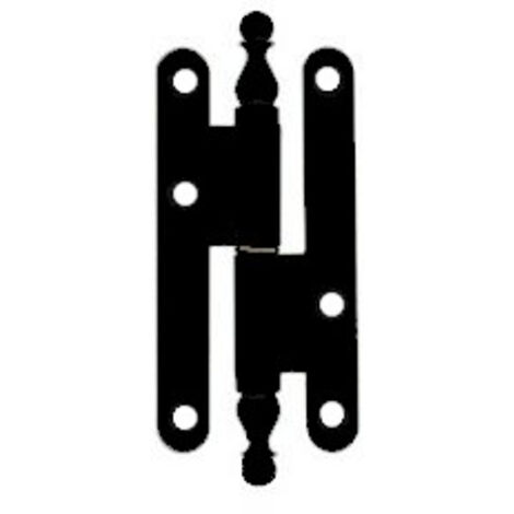 Paumelle à vase style N°16 bouts ronds Bouvet - Epoxy noir - 110 x 55 - Droite - 14 (1/3)