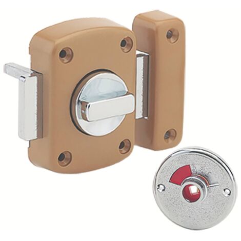 THIRARD - Verrou pour porte de salle de bain et WC Alouette 50 mm epoxy bronze pour wc