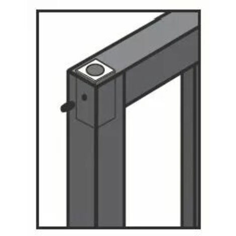 Torbel – Jeu pivot à cheville tube carré 50 mm – Capot de protection inclus – Fixation sécurisée pour systèmes de support – Rotation fluide