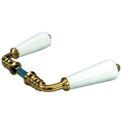 Béquille canon double porcelaine – Fixation par goupilles – Plaques h. 255 x l. 50 mm – Entr'axe 195 mm – Béquilles livrées en paires – Merigous