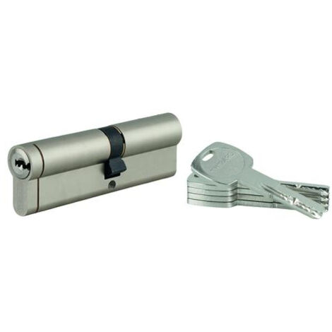 THIRARD - Cylindre double entrée Transit 1 UNIKEY (achetez-en plusieurs, ouvrez avec la même clé), 40x60mm, 5 clés, nickelé - THIRARD