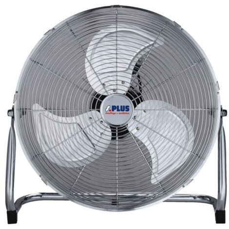 Ventilateur de sol brasseur d'air 7100 m3/h – 3 vitesses – Débit d'air réglable – Support métal – Finition chromée – S Plus