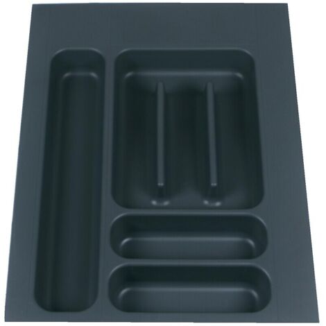 Range-couverts Ponza - pour tiroirs largeur 900 mm - ajustable en dimension - finition anthracite - ELLETIPI (1/5)