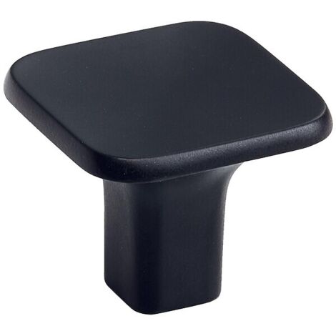 Bouton en zamak Scoop - 32 x 32 mm - finition noir mat 9005 - METAKOR (1/2)