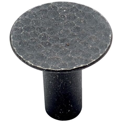 Bouton en zamak Forge. finition acier noir mat - METAKOR (1/2)