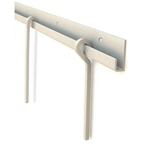 Rail cimaise P24 en aluminium - longeur 4 m - percé - finition époxy blanc - CIVIC INDUSTRIE