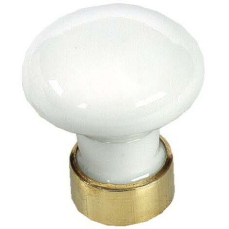 Bouton de tiroir diamètre 35mm porcelaine laiton - MERIGOUS LIMOGES - V527011100