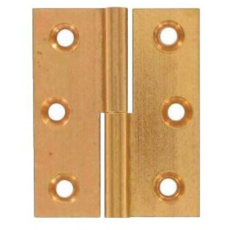 Paumelles de meuble - laiton poli - 50 X 40 mm - main gauche - BOUVET - TORBEL INDUSTRIE