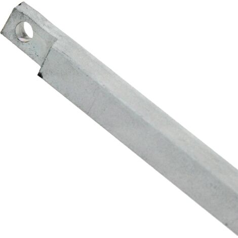 Tringle carré en applique 16x16x2500mm acier zingué - FUHR - VQV16V25