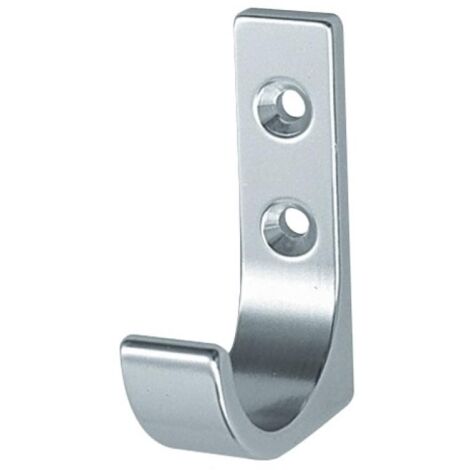 Patère deux têtes en aluminium hauteur 135 mm anodisé argent - HERMETA METAALWAREN BV (1/5)