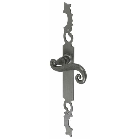 Ensemble de porte rustique Aquitaine BOUVET Fer cémenté - Clé L - ES45LA9132 (1/2)