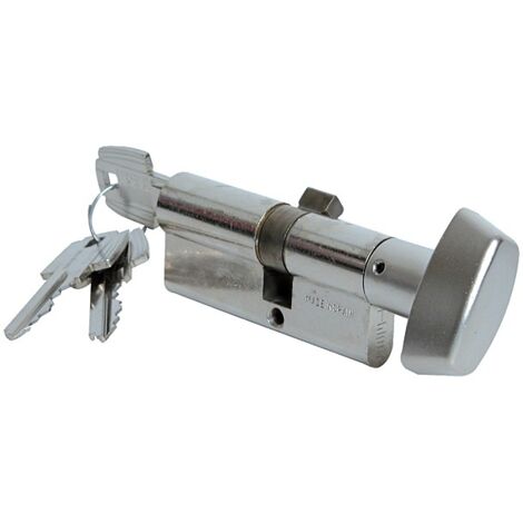 Cylindre double à bouton type TE 5 B40 x 50 laiton nickelé - TESA SA