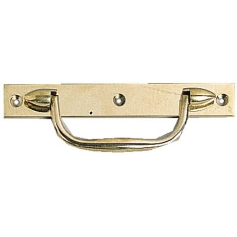 Poignée platine découpées avec arrêt longueur 140 mm pour volet battant finition inox 18-9 - VP BOURG (1/3)