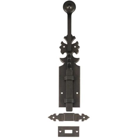 Verrou rustique fer noir 250 mm - BOUVET - TORBEL INDUSTRIE (1/2)