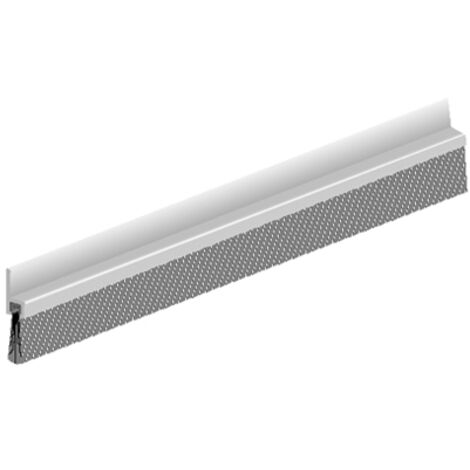 Bas de porte en aluminium avec brosse en polypropylène – Longueur 250 cm – Pré-percé pour installation facile – Isolation contre la poussière – Elton