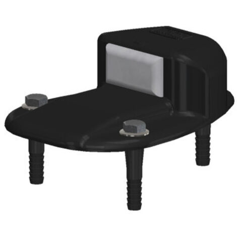Monin – Sabot de portail à visser noir – Butée pour portail automatisé – Amortisseur EPDM pour blocage en douceur – Inoxydable et esthétique