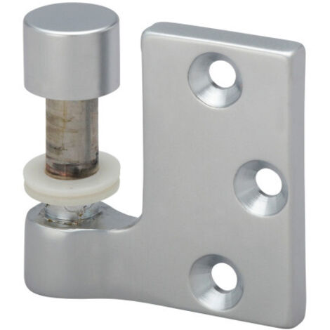 Fiche à entailler pour menuiserie bois fintion chromé velours - boîte de deux pièces - METALUX-DOM (1/2)