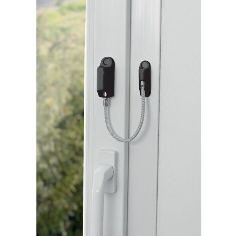 Entrebâilleur à câble blanc Elgor 2 - longueur câble 170 mm - ouverture à clé s'entrouvrant n°9081 - SOCONA