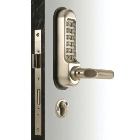 Lokod – Serrure à code mécanique JOKEY 1200 – Chromé mat – Épaisseur de porte 25 à 55 mm – Plus de 4000 combinaisons de 3 à 6 caractères (1/10)