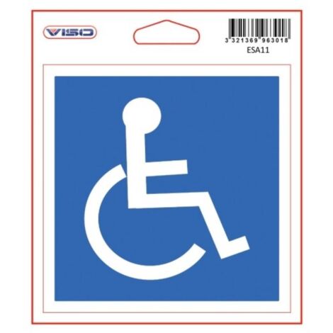 Étiquettes signalétiques adhésives - 115 x 115 mm - Handicapés - VISO SA (1/5)