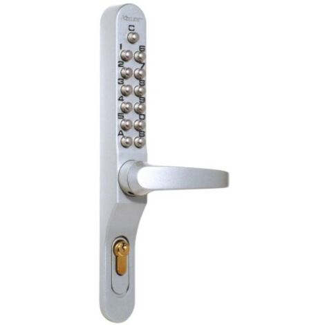 Lokod – Verrou à code Keylex profil béquille débrayable épaisseur de porte 25 à 55 mm – Usage intérieur et extérieur – 22701BLANC (1/5)