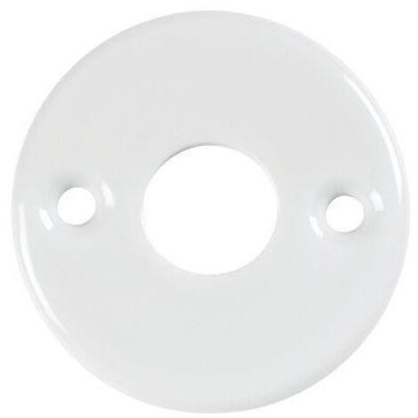 Rosace en porcelaine blanche 50 mm – Bec de cane – Design épuré pour poignées – Installation facile sur portes – Kaoline