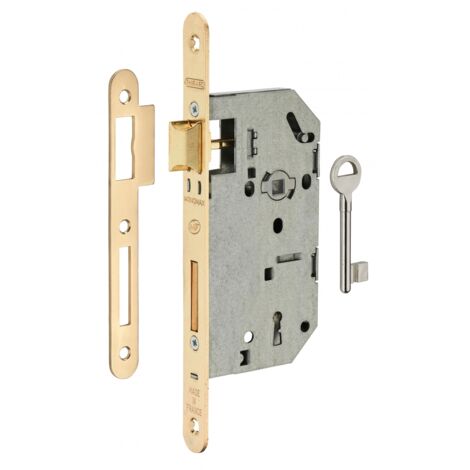 Thirard – Serrure encastrable monomax pour porte d'intérieur – Coffre en acier embouti – Mécanisme à 2 tours – Installation réversible