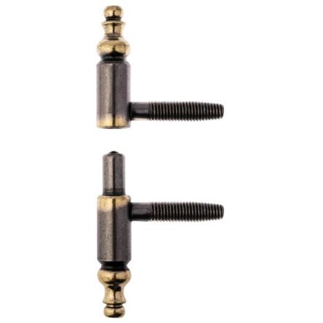 Fiche à visser rustique pour menuiserie bois 190 diamètre 13 mm longueur 45 mm mâle zingué noir - OTLAV