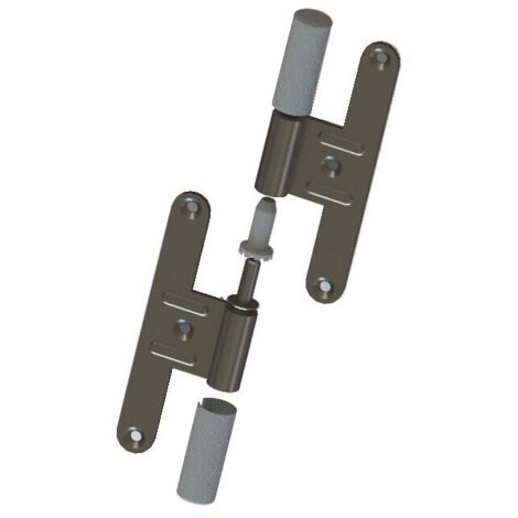 Paumelle universelle réglable NF mâle. gris. gauche en boîte de 10 - MONIN - TORBEL INDUSTRIE