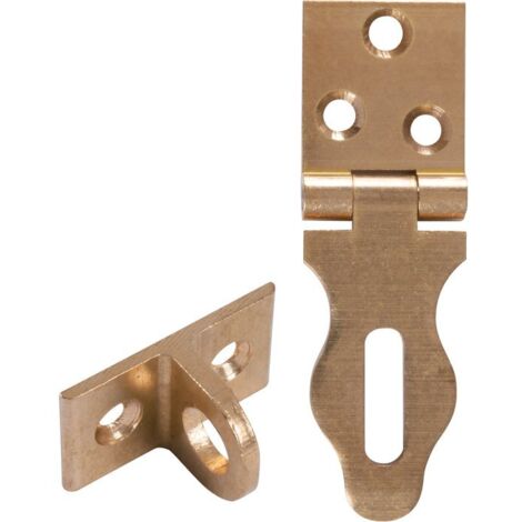 Porte-cadenas en laiton poli L 80 x l 25 mm trous de fixation à double fraisage - A & G LENNE