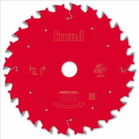 Lame carbure débit bois pour scies circulaires diamètre 165 mm. alésage 20 mm. épaisseurs traits 1.7-1.3 mm. 24 dents - BOSCH (1/2)
