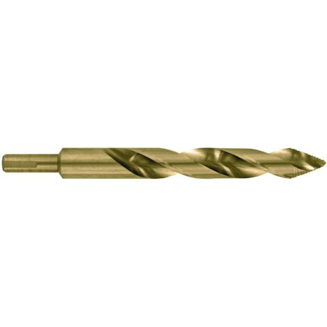 Foret métaux HSS Cobalt 5% taillé meulé affûtage TSP Premium queue réduite à 3 méplats Ø 15 mm long. totale 169 mm - TIVOLY (1/4)
