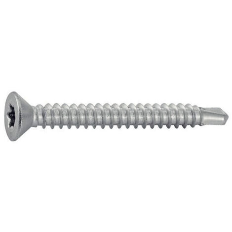 Vis autoperceuses tête fraisée six lobes - Inox A2 4,2x45 mm - Boîte de 200