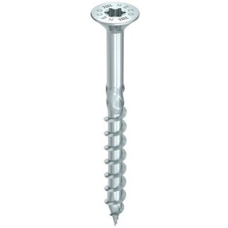Vis à bois HECO TOPIX acier zingué blanc A3K tête fraisée filetage partiel empreinte Torx HD40 T30 8x160-100mm boîte 100 - HECO SCHRAUBEN (1/4)